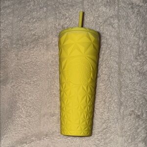 Starbucks Buttercup Yellow Geometric Tumbler
